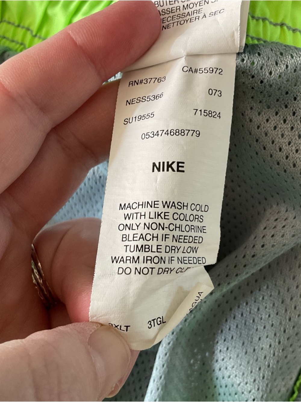 Nike Basketball Shorts Gray Spellout Lined Mens 3XLT Tall Active Sports Workout - Picture 8 of 8